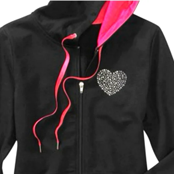 HARD CANDY Sequined Love Hoodie- SIZE- M -Juniors 7-9🧥💖 - Picture 2 of 5